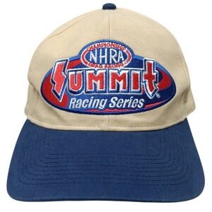 NHRA Summit Tan & Blue‎ Embroidered Snapback Hat Racing Series
